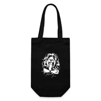 Tibetan Terrier Portrait Dog Portrait Dog Wilsigns - Gift Bag for Bottles - black - Front