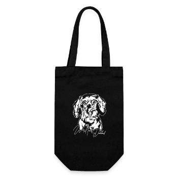 Wire Haired Dachshund Portrait Dogs Wilsigns - Gift Bag for Bottles - black - Front