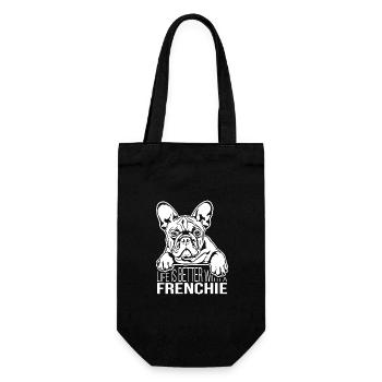 La vie des Frenchies est meilleure Bulldog Dogs Wilsigns - Sac à bouteille - noir - Devant