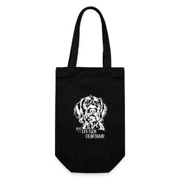 Loved by a German Wirehaired Dog Wilsigns - Gift Bag for Bottles - black - Front
