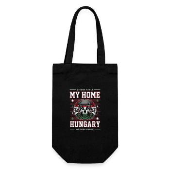 My Home Hungary - Geschenkbeutel für Flaschen - Schwarz - Vorne
