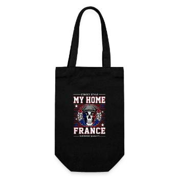 My Home France - Geschenkbeutel für Flaschen - Schwarz - Vorne
