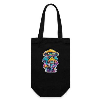 Magic Mushrooms - Gift Bag for Bottles - black - Front