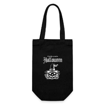Halloween Kürbis - Geschenkbeutel für Flaschen - Schwarz - Vorne