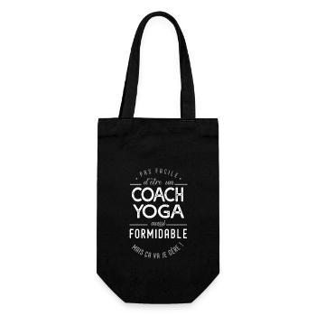 coach yoga formidable cadeau yoga - Sac à bouteille - noir - Devant