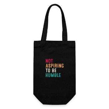 Not Aspiring to Be Humble Retro Vintage - Gift Bag for Bottles - black - Front