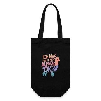 Alpaga lama alpaga animal - Sac à bouteille - noir - Devant