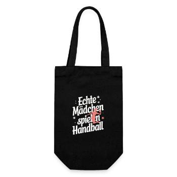 Handballer Handball Sport Handballspieler - Geschenkbeutel für Flaschen - Schwarz - Vorne
