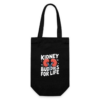 Kidney Donor Kidney Organ Donor - Gift Bag for Bottles - black - Front