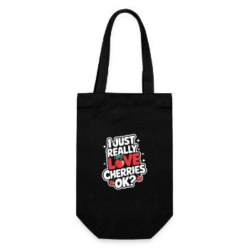 Cherries Cherries Fruits Food - Gift Bag for Bottles - black - Front