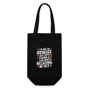 Atheism, Atheist, Anti-Religion, Agnostic - Gift Bag for Bottles - black - Front