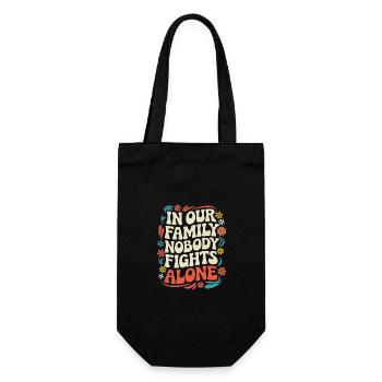 Cancer Awareness Cancer Breast Cancer - Gift Bag for Bottles - black - Front