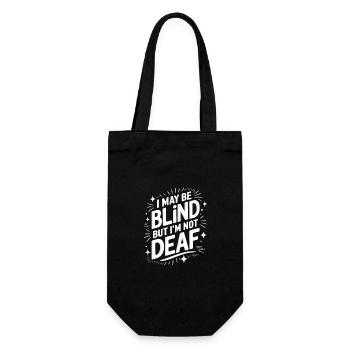 Blinde Blindheit Sehbehinderte Menschen - Geschenkbeutel für Flaschen - Schwarz - Vorne