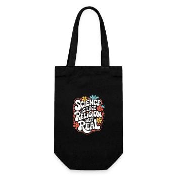 Atheismus Atheist Anti-Religion Agnostiker - Geschenkbeutel für Flaschen - Schwarz - Vorne