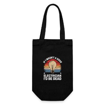 Electrician Electronics Technician Craftsman Profession Saying - Gift Bag for Bottles - black - Front