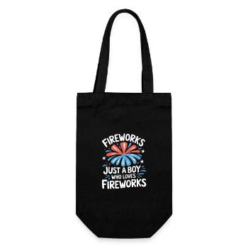 Pyrotechniker Feuerwerk Pyrotechnik - Geschenkbeutel für Flaschen - Schwarz - Vorne