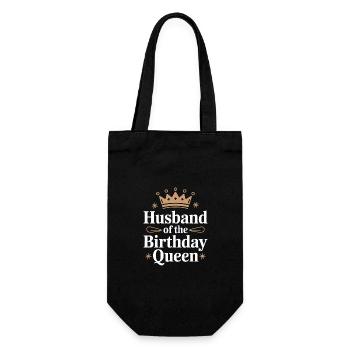 Husband, Spouse, Family, Wedding - Gift Bag for Bottles - black - Front