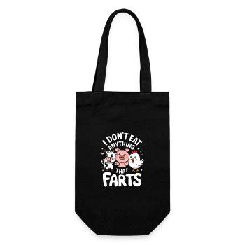 Vegetarisch Vegan Veggie Vegetarier - Geschenkbeutel für Flaschen - Schwarz - Vorne