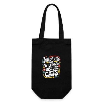 Introvert, antisocial, introvert - Gift Bag for Bottles - black - Front
