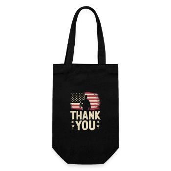 Soldat militaire vétéran - Sac à bouteille - noir - Devant