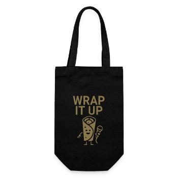 Wrap it up - Geschenkbeutel für Flaschen - Schwarz - Vorne