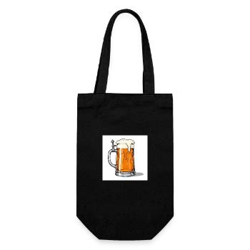 Beer mug: Symbol of German brewing - Gift Bag for Bottles - black - Front