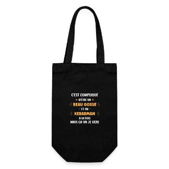 Beau gosse homme kebabman - Sac à bouteille - noir - Devant