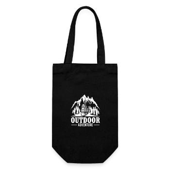 Geschenkidee - Zelten Camper camping Natur - Geschenkbeutel für Flaschen - Schwarz - Vorne