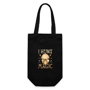 I hunt magic mushrooms - Gift Bag for Bottles - black - Front