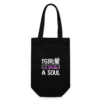 Une fille un yorkie une âme - Sac à bouteille - noir - Devant