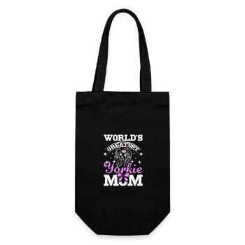 World's greatest yorkie mom - Gift Bag for Bottles - black - Front