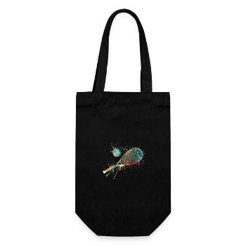 Splash art Squash sports for squash racket - Gift Bag for Bottles - black - Front