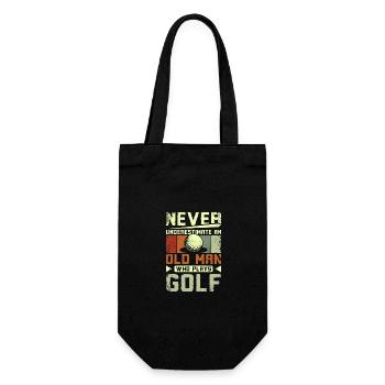 Ne sous-estimez jamais un vieil homme de golf - Sac à bouteille - noir - Devant
