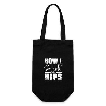 Golf How I swing my hips design for golfers - Gift Bag for Bottles - black - Front