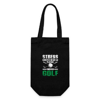Funny stress golfing design for golfers - Gift Bag for Bottles - black - Front