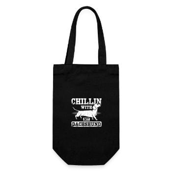 Chillin avec mon teckel - Sac à bouteille - noir - Devant