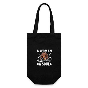 Une femme un teckel une âme - Sac à bouteille - noir - Devant