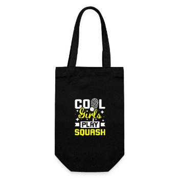 Cool girls play Squash Game - Gift Bag for Bottles - black - Front