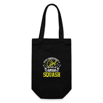 Never underestimate a girl who plays Squash Game - Gift Bag for Bottles - black - Front