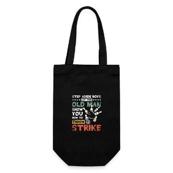 Let this old man show you how to strike - Geschenkbeutel für Flaschen - Schwarz - Vorne