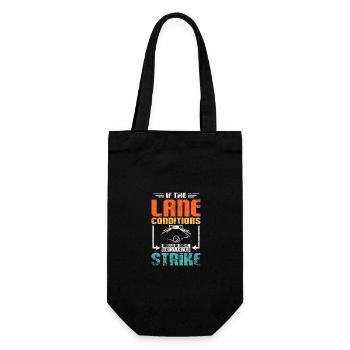 Funny bowling lane strike - Gift Bag for Bottles - black - Front