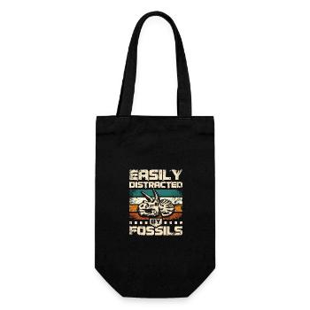 Paleontologist easily distracted by fossils - Gift Bag for Bottles - black - Front