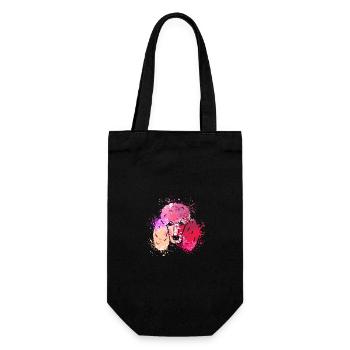 colorful splash art dog lover Poodle - Gift Bag for Bottles - black - Front
