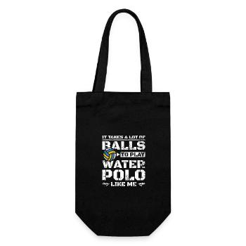 A lot of balls to play polo, funny water polo - Gift Bag for Bottles - black - Front