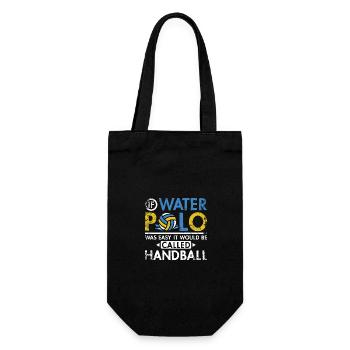 Funny If water polo was easy - Geschenkbeutel für Flaschen - Schwarz - Vorne
