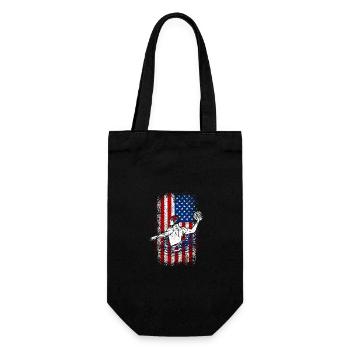 4th of July Usa american flag water polo - Geschenkbeutel für Flaschen - Schwarz - Vorne