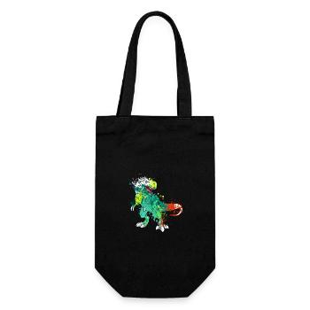 Éclaboussure Dinosaure Tyrannosaurus rex T-rex - Sac à bouteille - noir - Devant