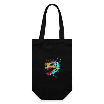 Éclaboussure Dinosaure Tyrannosaurus rex tête T-rex - Sac à bouteille - noir - Devant
