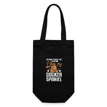Les gens que j’ai rencontrés plus j’aime mon cocker - Sac à bouteille - noir - Devant