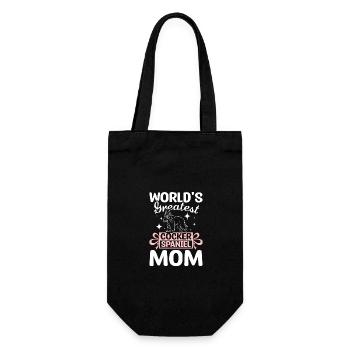 World's greatest cocker spaniel mom - Gift Bag for Bottles - black - Front